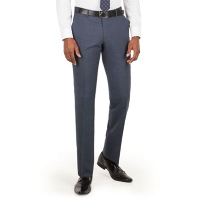 Ben Sherman Slate blue textured slim fit kings suit trouser